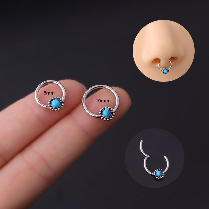 16G Turquoise Captive Bead Ring