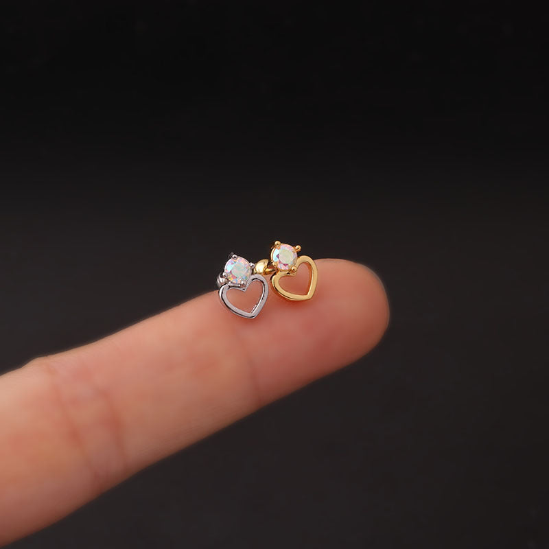 cartilage earrings, piercing jewelry, cartilage piercing, body jewelry, helix piercing, helix earrings, tragus piercing, heart earrings