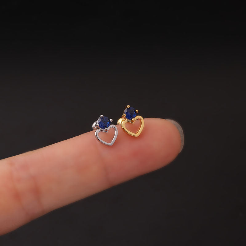 cartilage earrings, piercing jewelry, cartilage piercing, body jewelry, helix piercing, helix earrings, tragus piercing, heart earrings