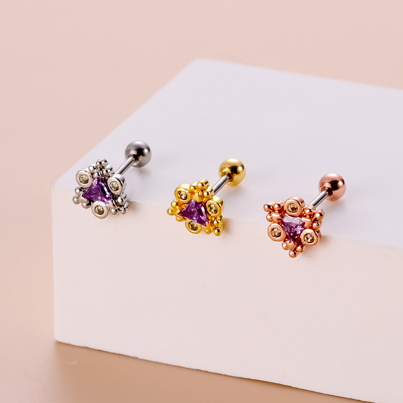 cartilage earrings, piercing jewelry, cartilage piercing, body jewelry, helix piercing, helix earrings, tragus piercing, flower earrings