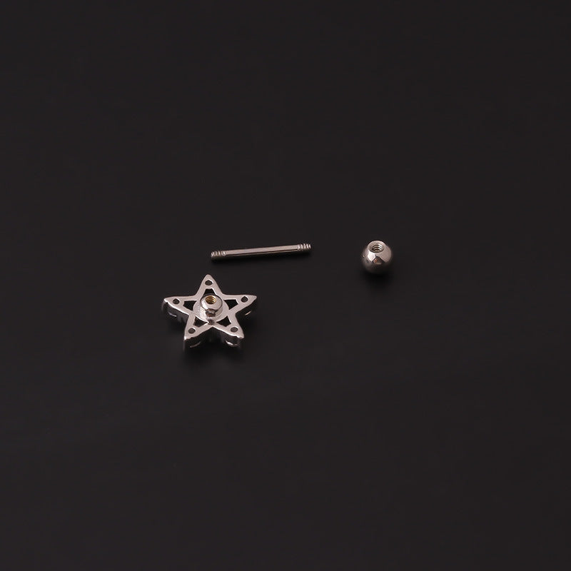 20G Cartilage CZ Star Helix Earring