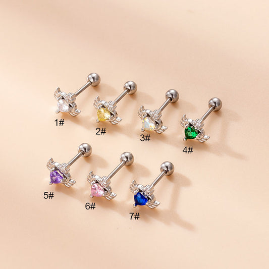 20G Angel Heart Sleeper Cartilage Earrings