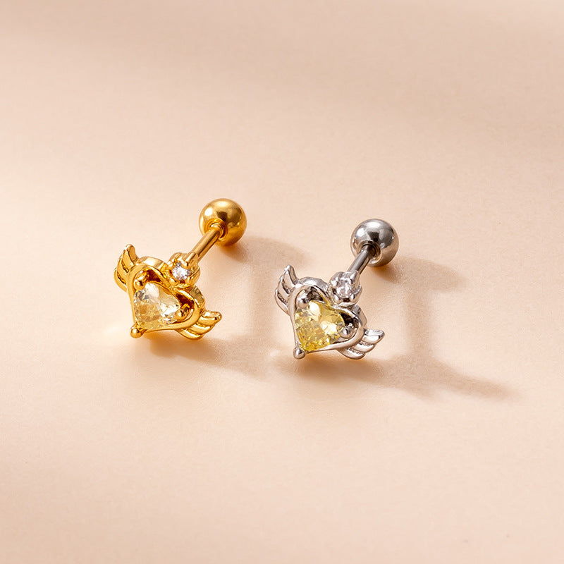 20G Angel Heart Sleeper Cartilage Earrings