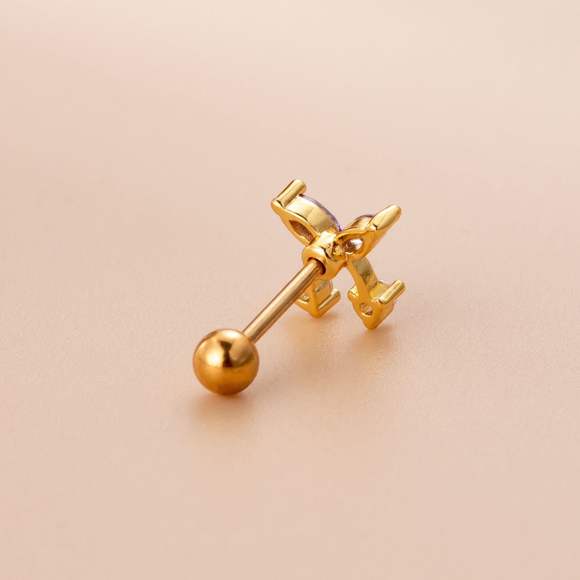 cartilage earrings, piercing jewelry, cartilage piercing, body jewelry, helix piercing, helix earrings, tragus piercing, riboon earrings, ribbon cartilage earrings