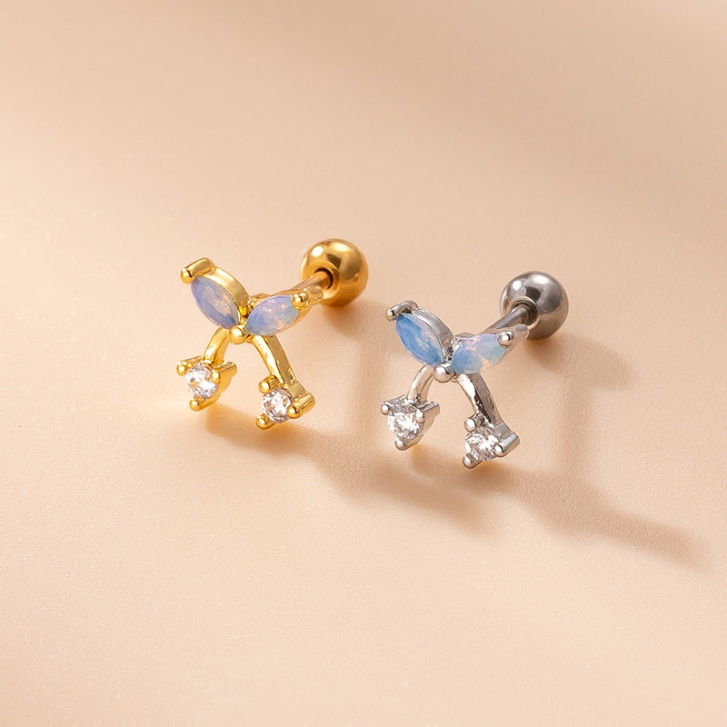 cartilage earrings, piercing jewelry, cartilage piercing, body jewelry, helix piercing, helix earrings, tragus piercing, riboon earrings, ribbon cartilage earrings