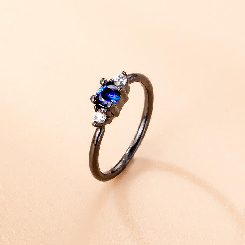 20G Goth Nose Rings Black