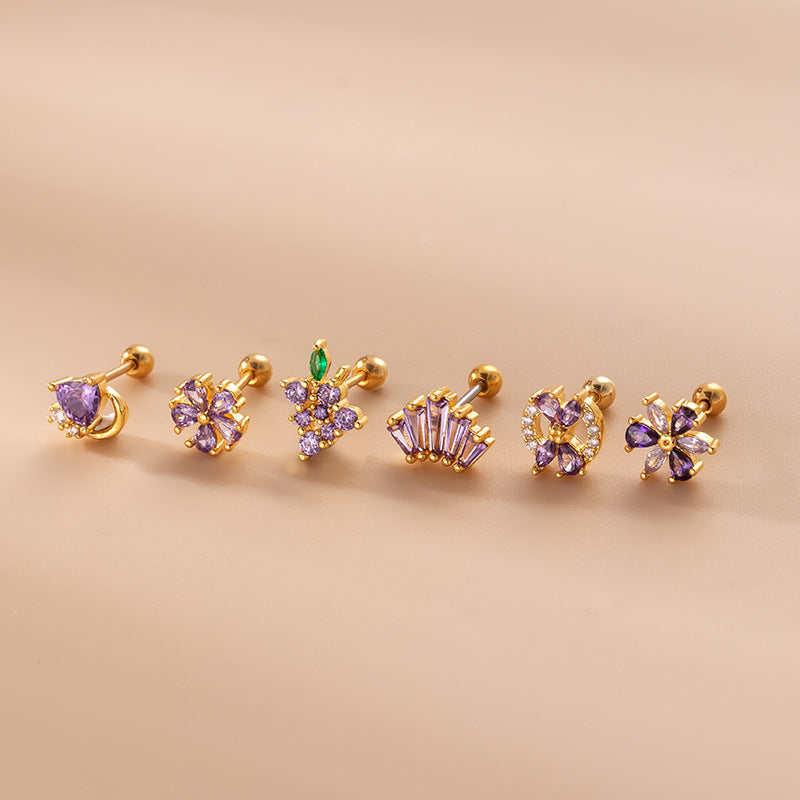 20G Fruits Cartilage Hypoallergenic Conch Stud Helix Stud