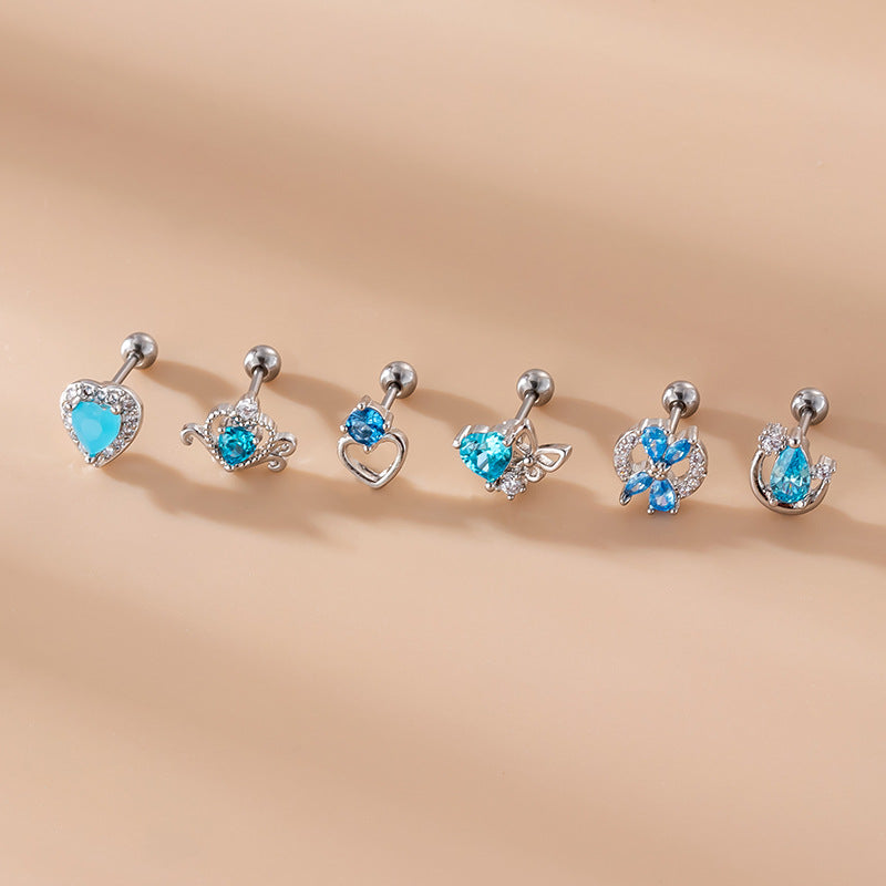 cartilage earrings, piercing jewelry, cartilage piercing, body jewelry, helix piercing, helix earrings, tragus piercing, heart earrings