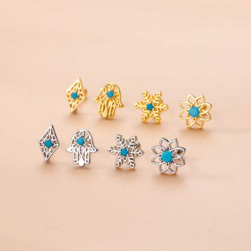 20G Hamsa Tragus Helix Piercings Stud