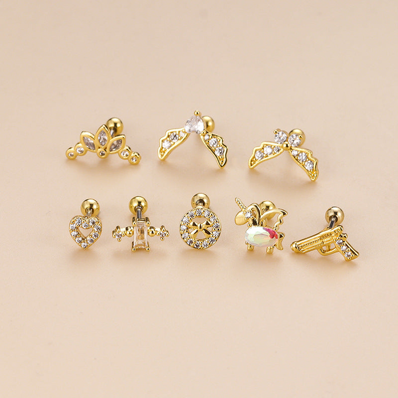 cartilage earrings, piercing jewelry, cartilage piercing, body jewelry, helix piercing, helix earrings, tragus piercing, heart earrings