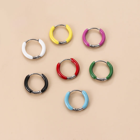 18K Color Enamel Hinged Segment Ring