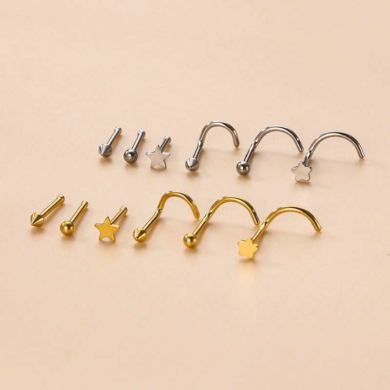 20G Minimal Nose Stud Star Nose Piercing