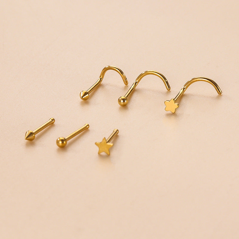 20G Minimal Nose Stud Star Nose Piercing