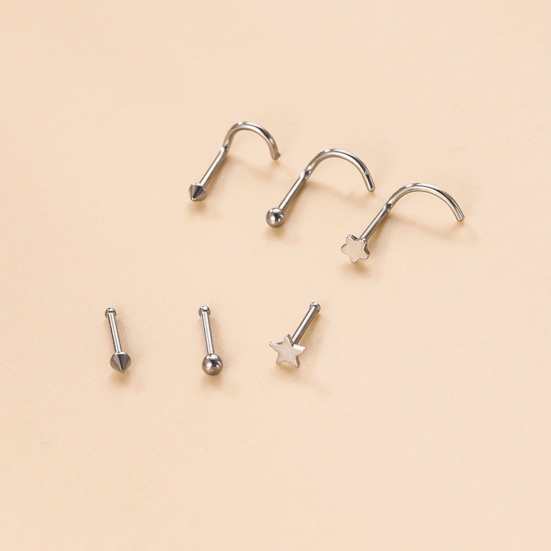 20G Minimal Nose Stud Star Nose Piercing