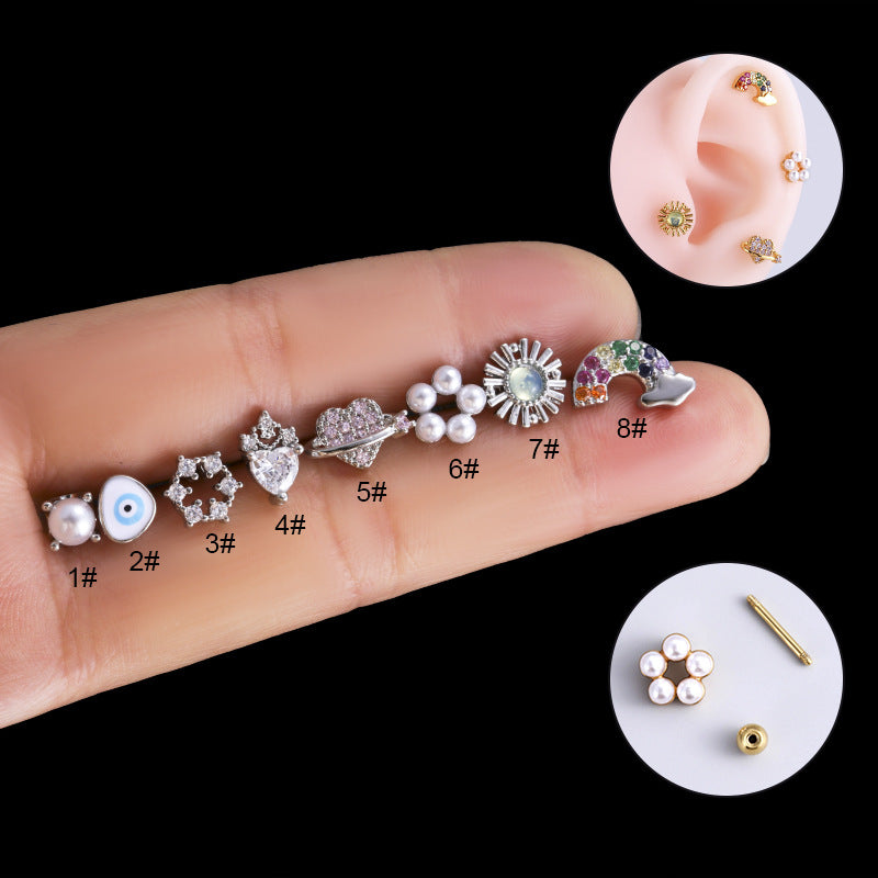 20G Evil Eye Cartilage Tragus Piercing