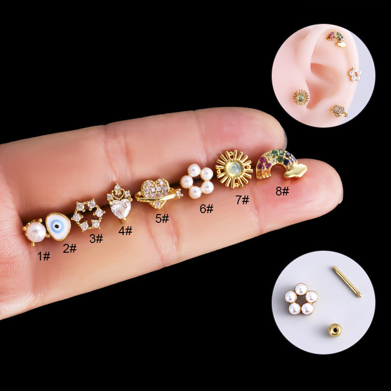 20G Evil Eye Cartilage Tragus Piercing