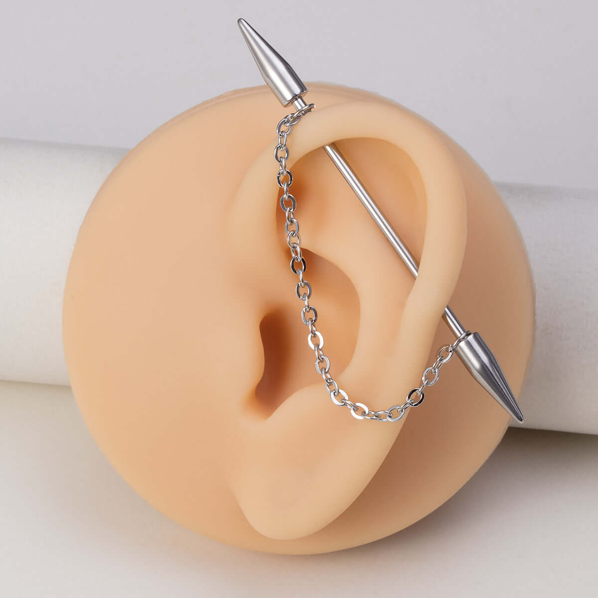 Chain Ear Barbell Industrial Bar Piercings