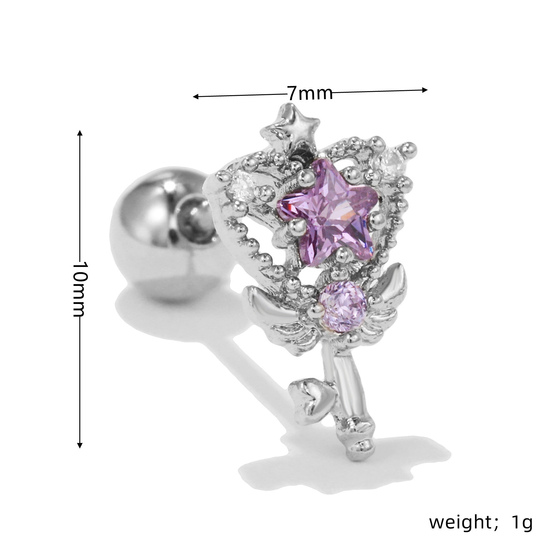 cartilage earrings, piercing jewelry, cartilage piercing, body jewelry, helix piercing, helix earrings, tragus piercing, flower earrings