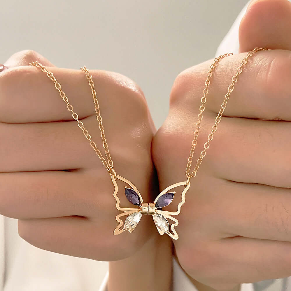 Magnetic Gold Couple Matching Necklace