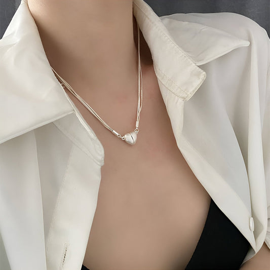 Magnetic Heart Layering Necklace