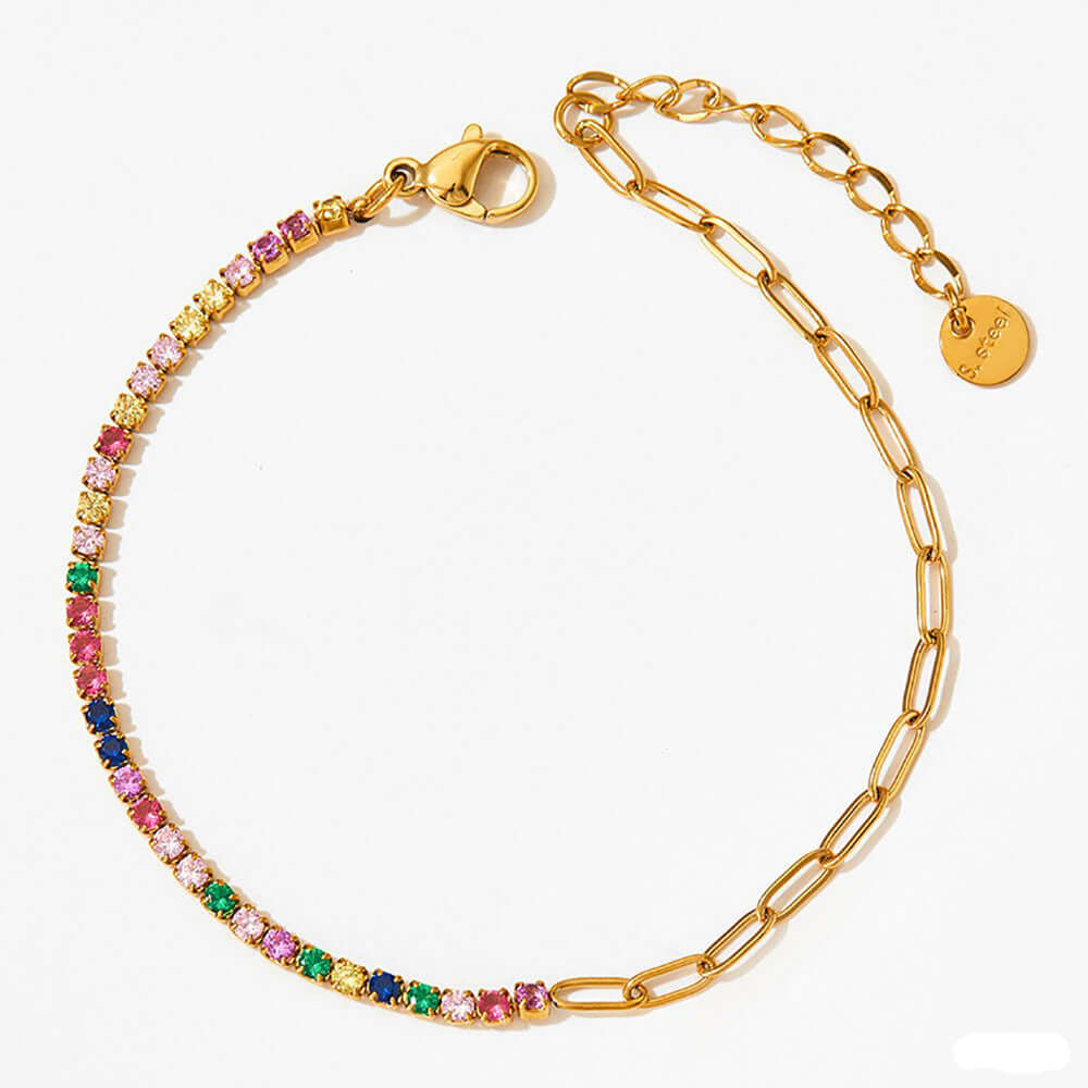 Sparkling CZ Tennis Anklets Bracelet