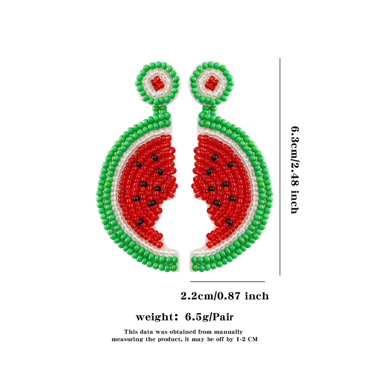 Summer Beach Palm Tree Fruits Earrings