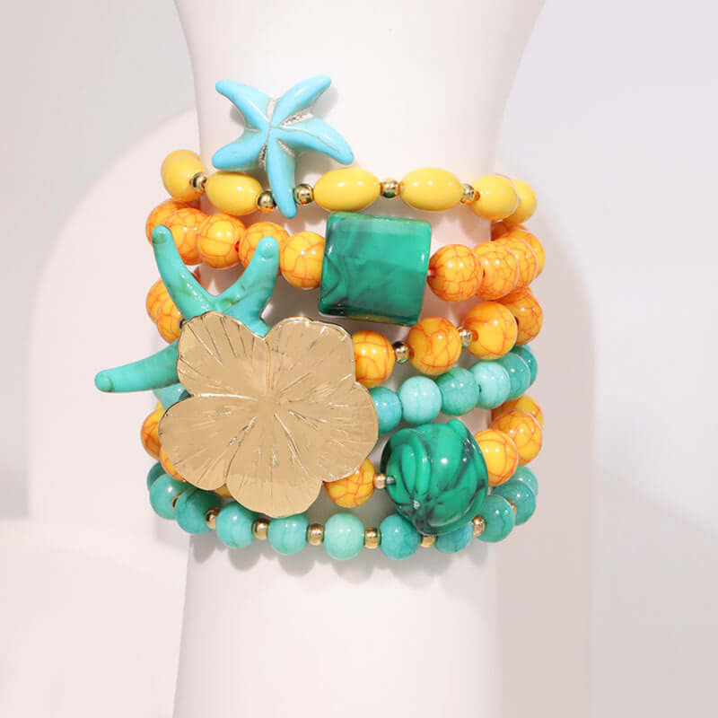 Chunky Flower Starfish Vacation Bracelet