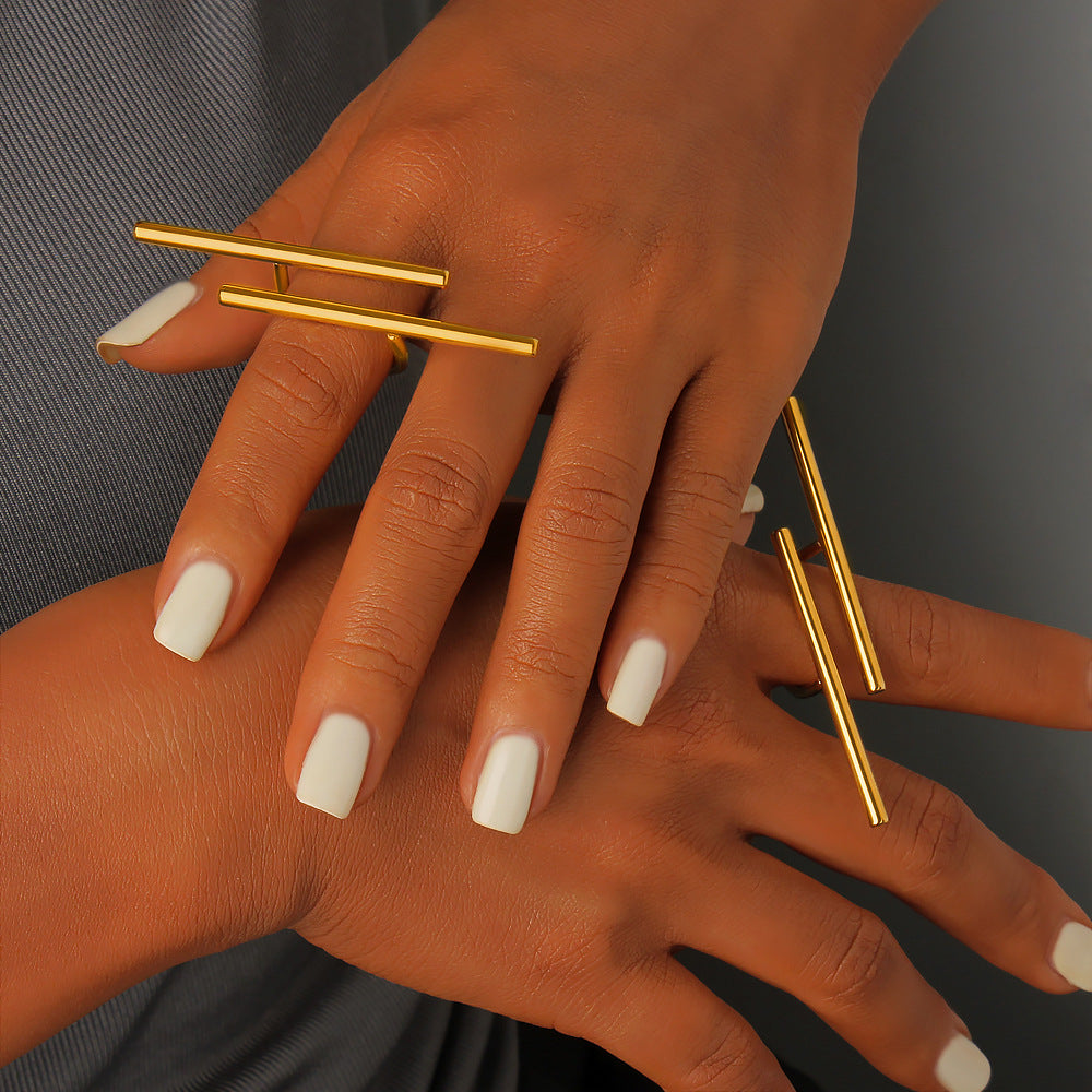 Versatile Irregular Geometry Titanium Ring