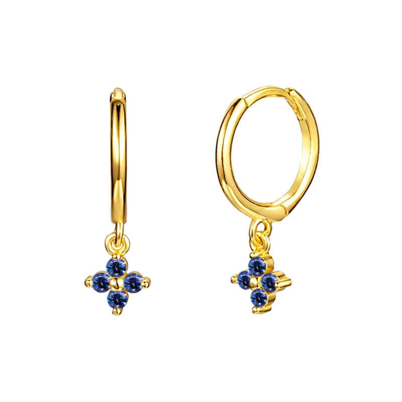 Small Flower Everyday Clip On Hoop Earrings