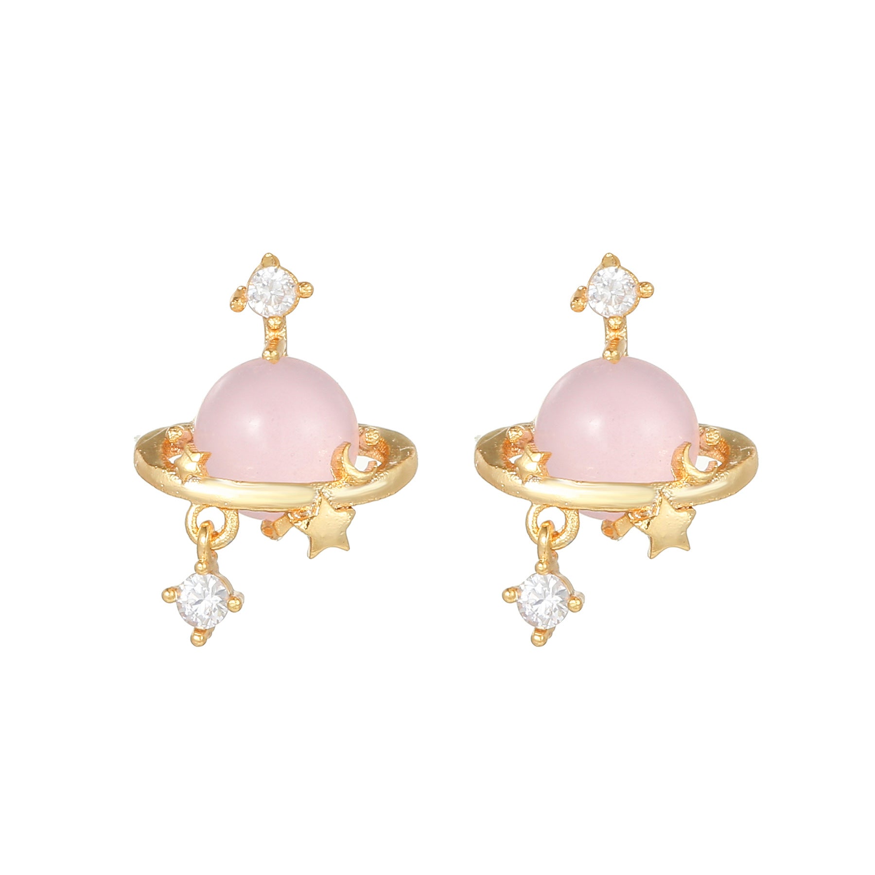 20G Pink Sweet Heart Forward Helix Conch Earrings