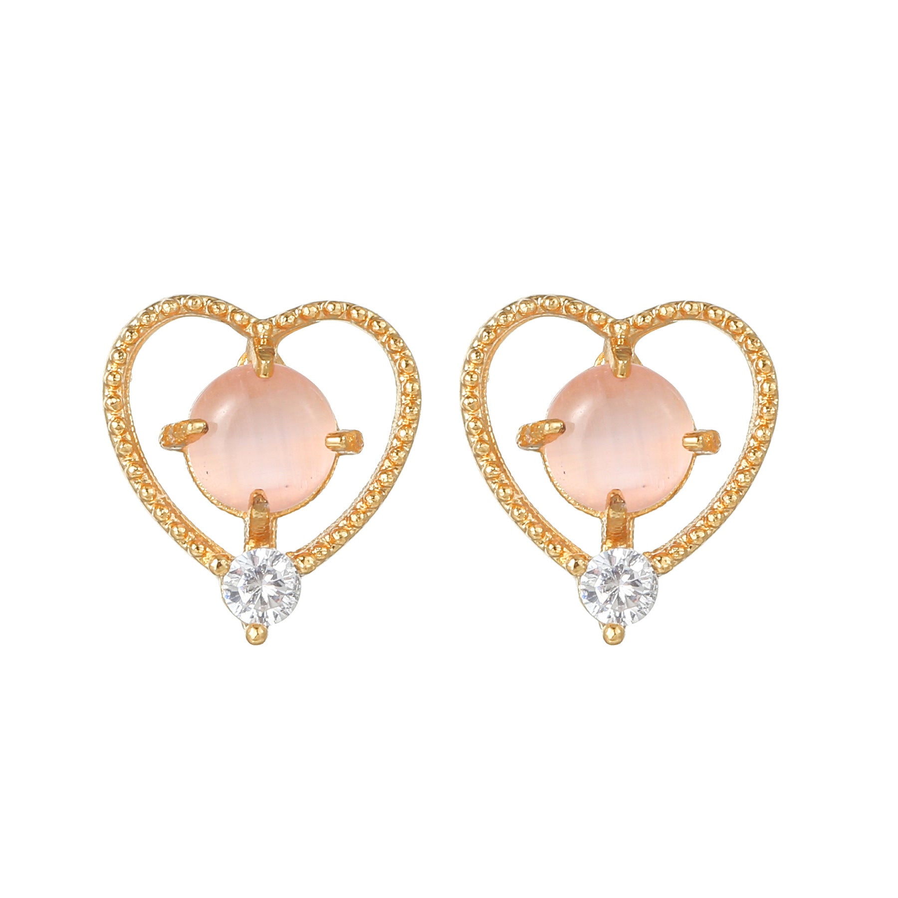 20G Pink Sweet Heart Forward Helix Conch Earrings