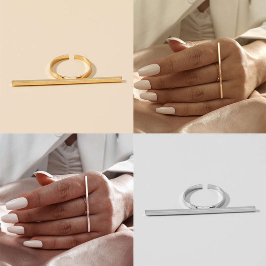 Chunky Vertical Bar Statement Ring