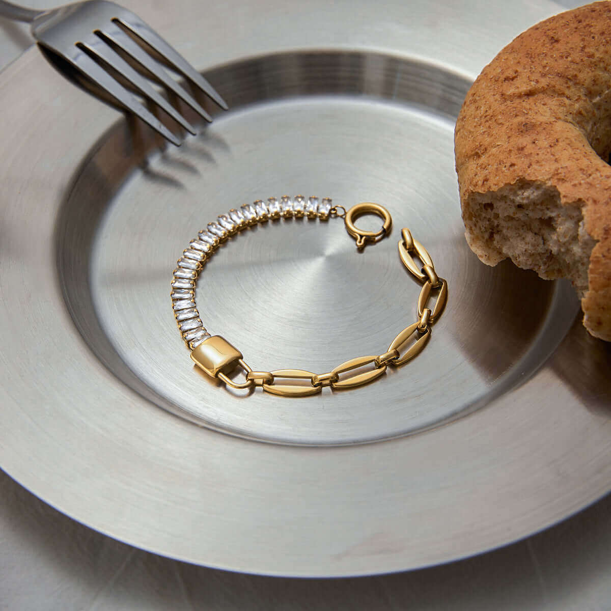 Y2K Two Tone Cat Split Index Ring