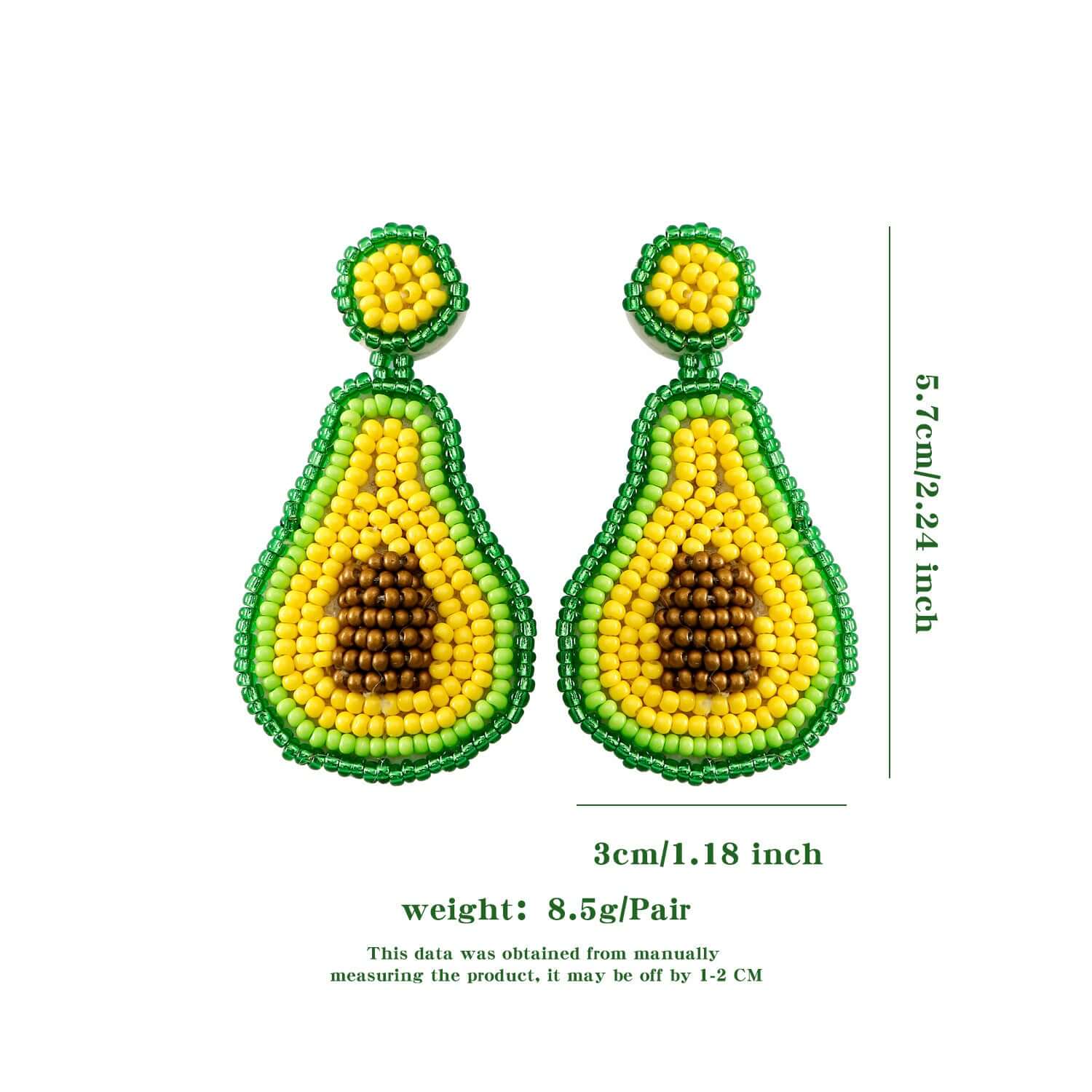 Summer Beach Palm Tree Fruits Earrings