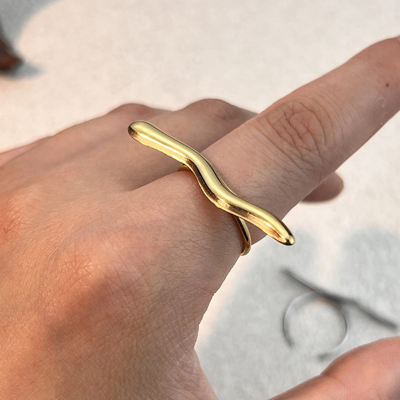 Versatile Irregular Geometry Titanium Ring
