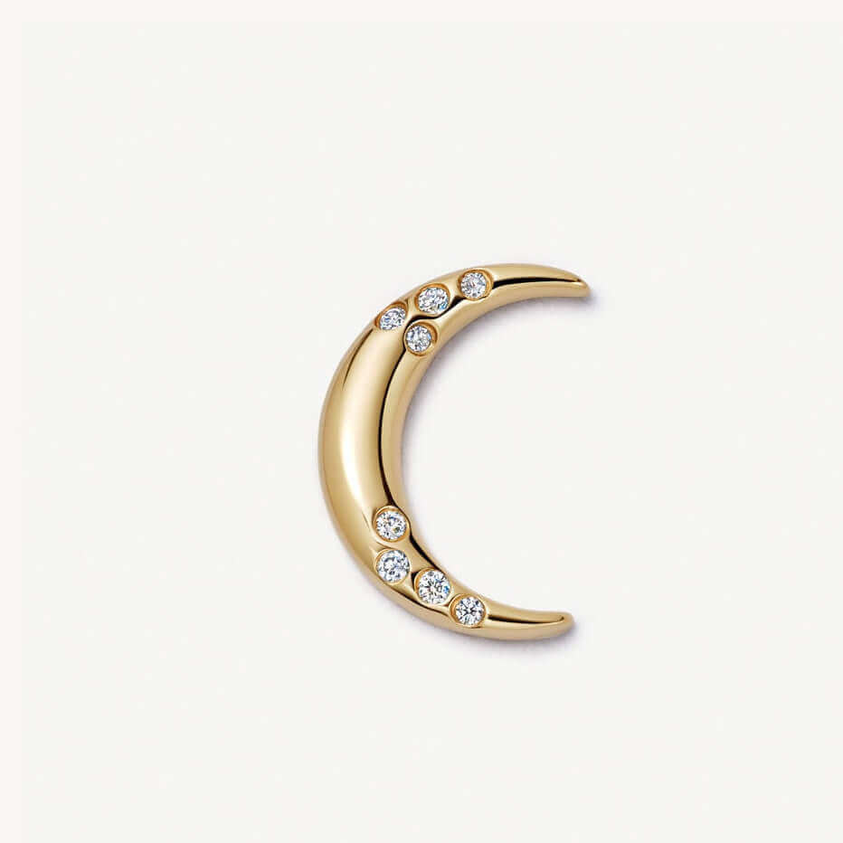 Crescent Moon Locket Necklace Charm