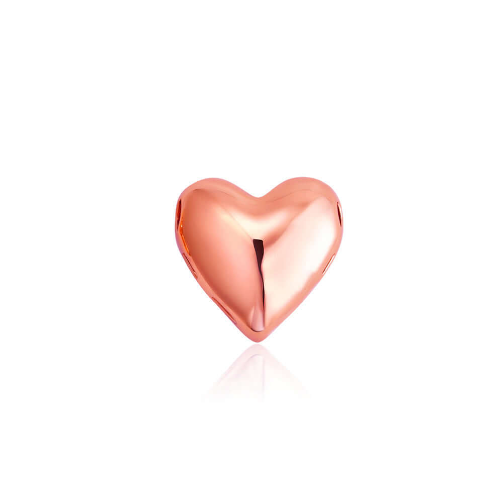 Rose gold heart Charm