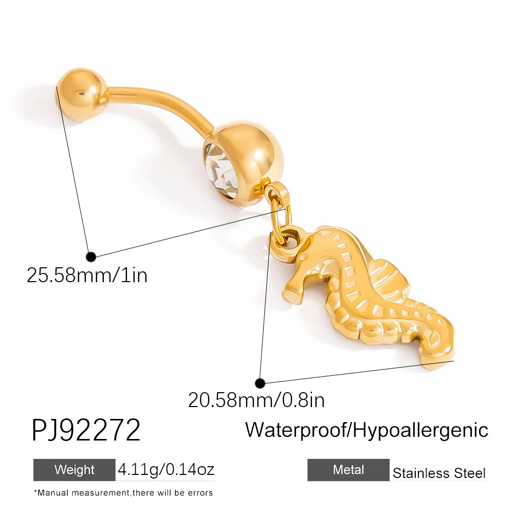 Shell Starfish Animal Dangle Belly Ring