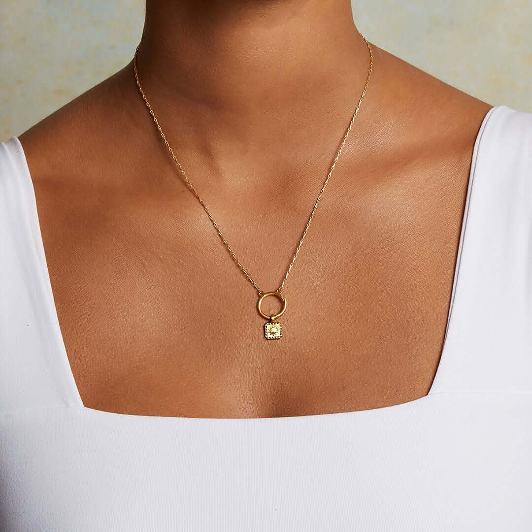 Sun Elephant Lotus Pendant Spiritual Necklace