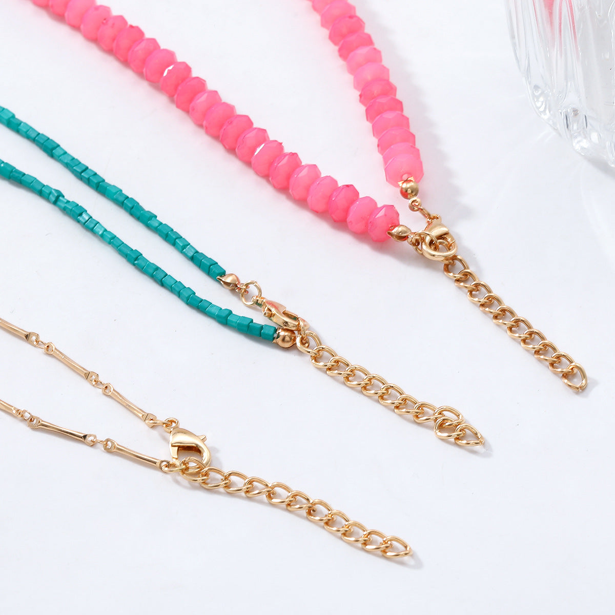 Smiley Sun Seed Bead Layering Summer Necklace