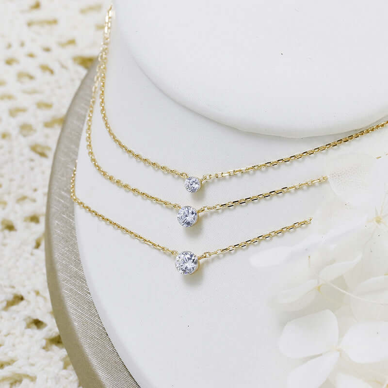 Solitaire Moissanite Pendant Necklace