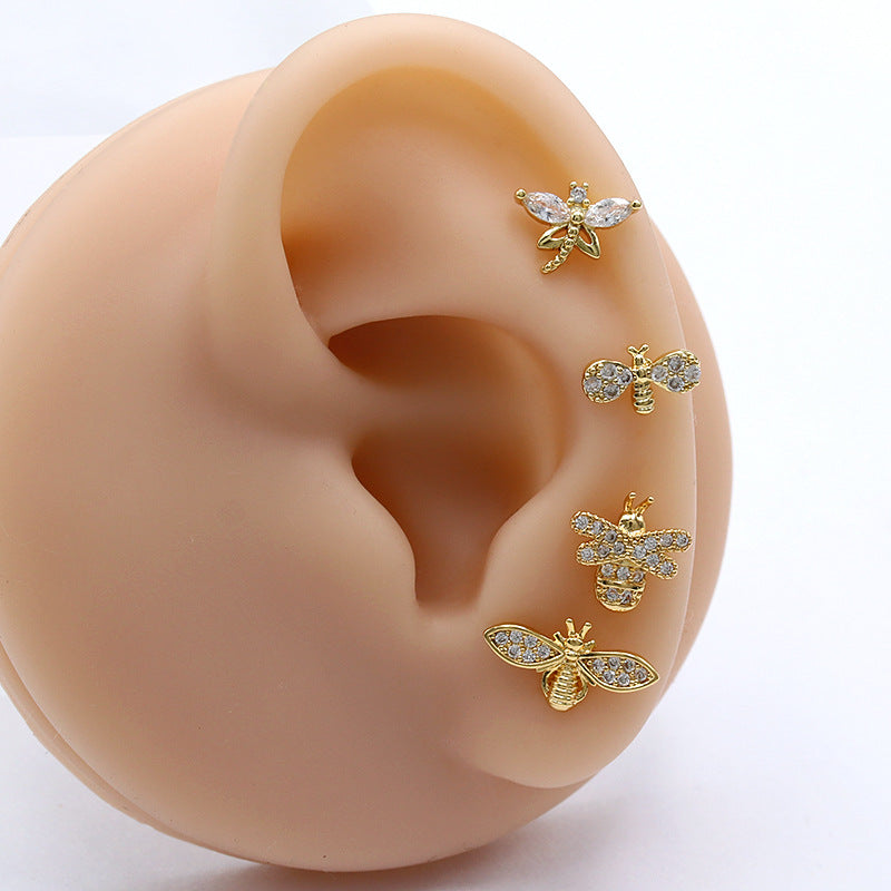 20G Cartilage Bumble Bee Conch Earrings