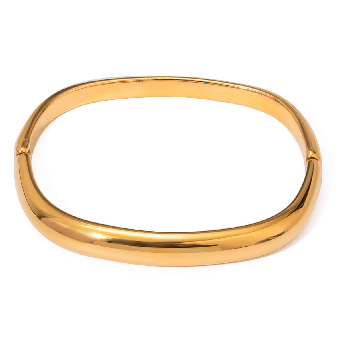 Minimal Square Plain Buckle Bangle Bracelet
