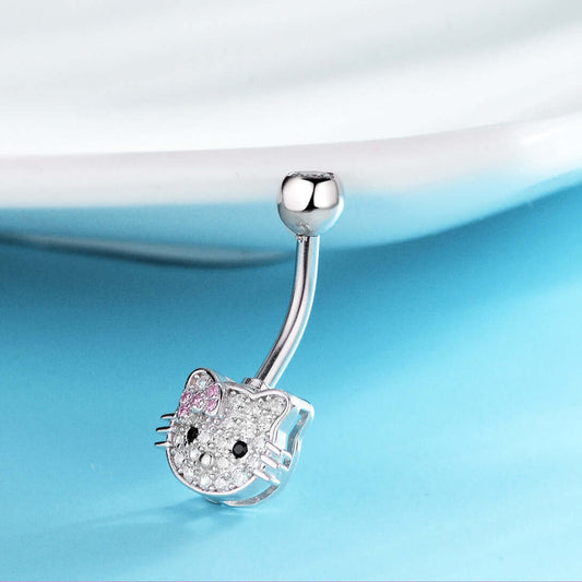 Cute Kitty Cat Belly Button Ring