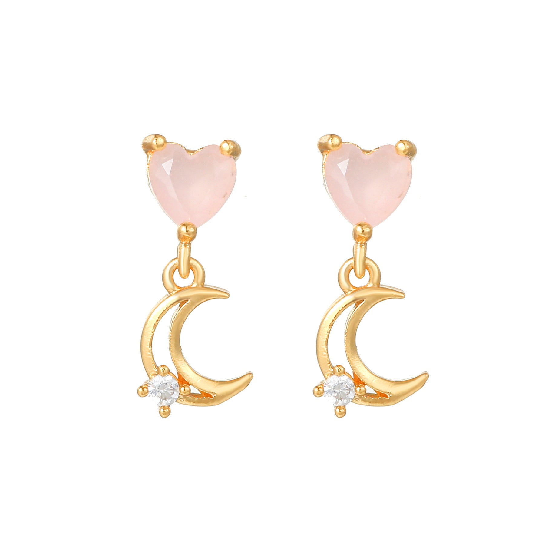 20G Pink Sweet Heart Forward Helix Conch Earrings