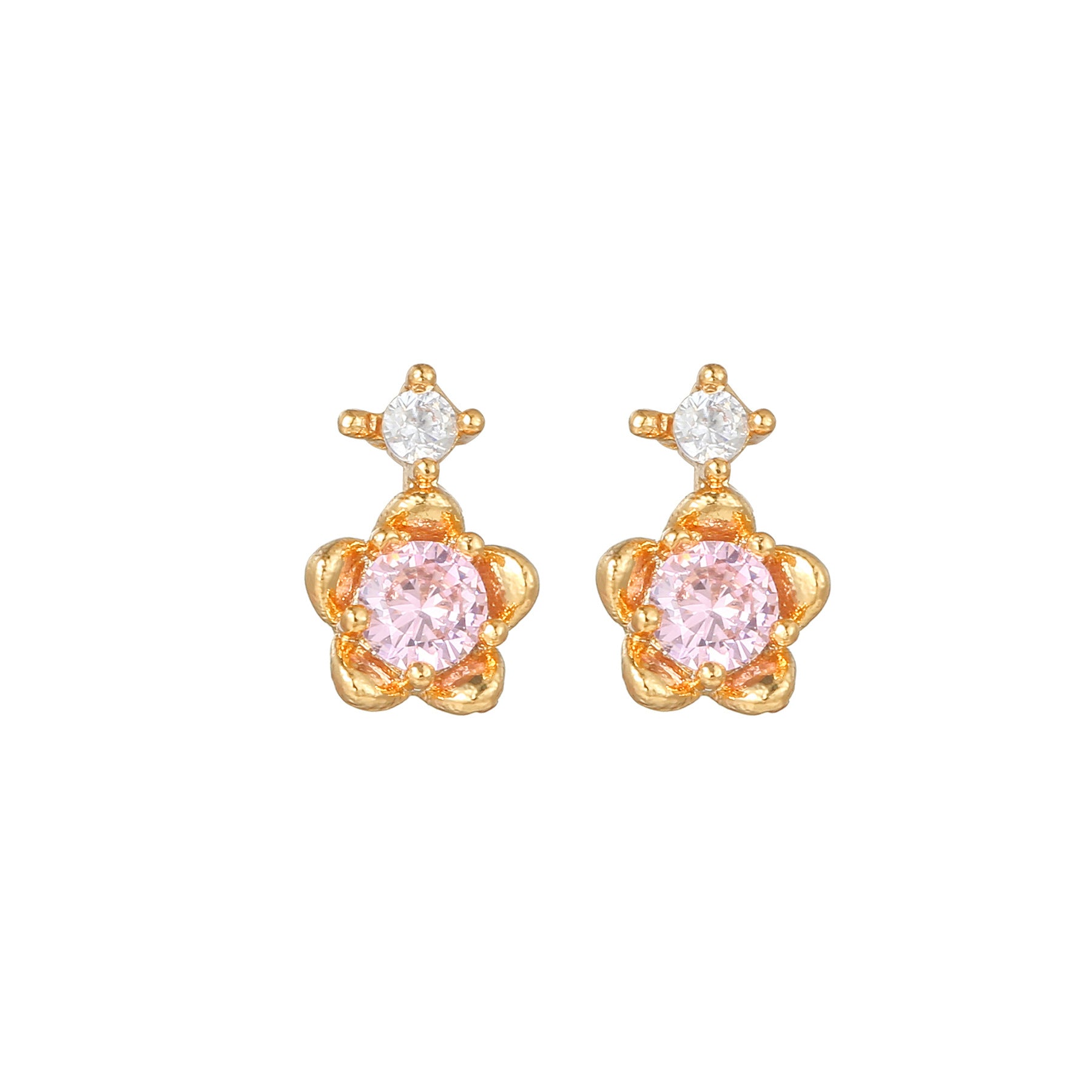 20G Pink Sweet Heart Forward Helix Conch Earrings