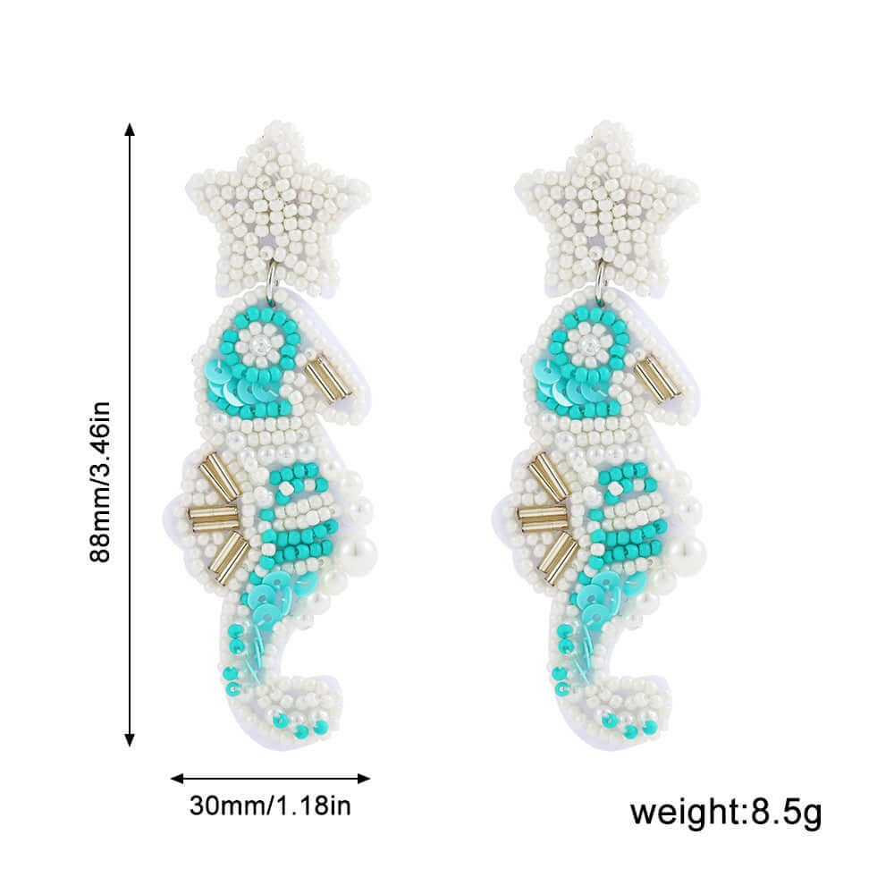 Boho Colorful Bead Summer Earring Marine Earrings