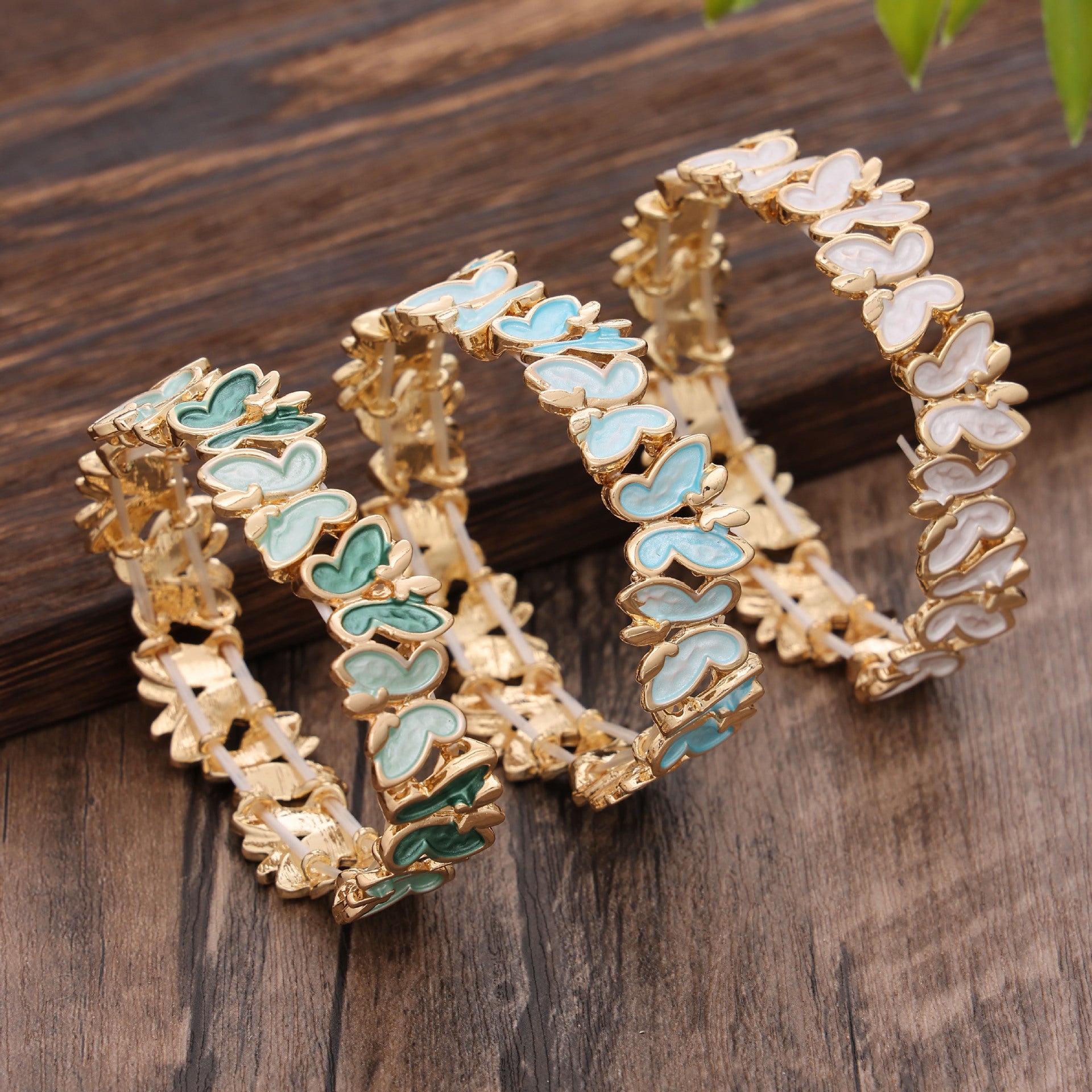 Dancing Butterfly Enamel Handmade Bracelet