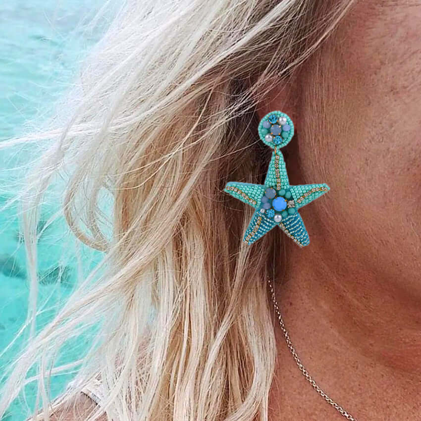 Boho Colorful Bead Summer Earring Marine Earrings