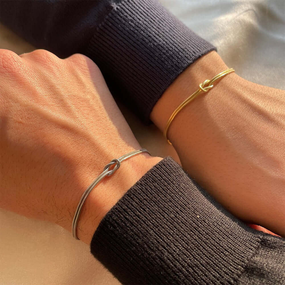 Bow Link Chain Matching Bracelet